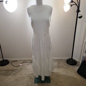 Tahari Ivory Linen Sundress